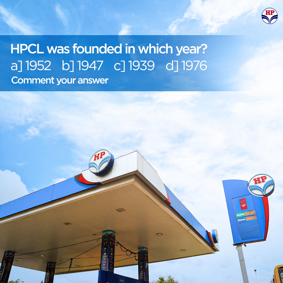 Think you know the birth year of HPCL? Let's see if you can crack this one! Tag your friends and challenge them as well. #HPRetail #MeraHPPump #hpcl #FoundationDay