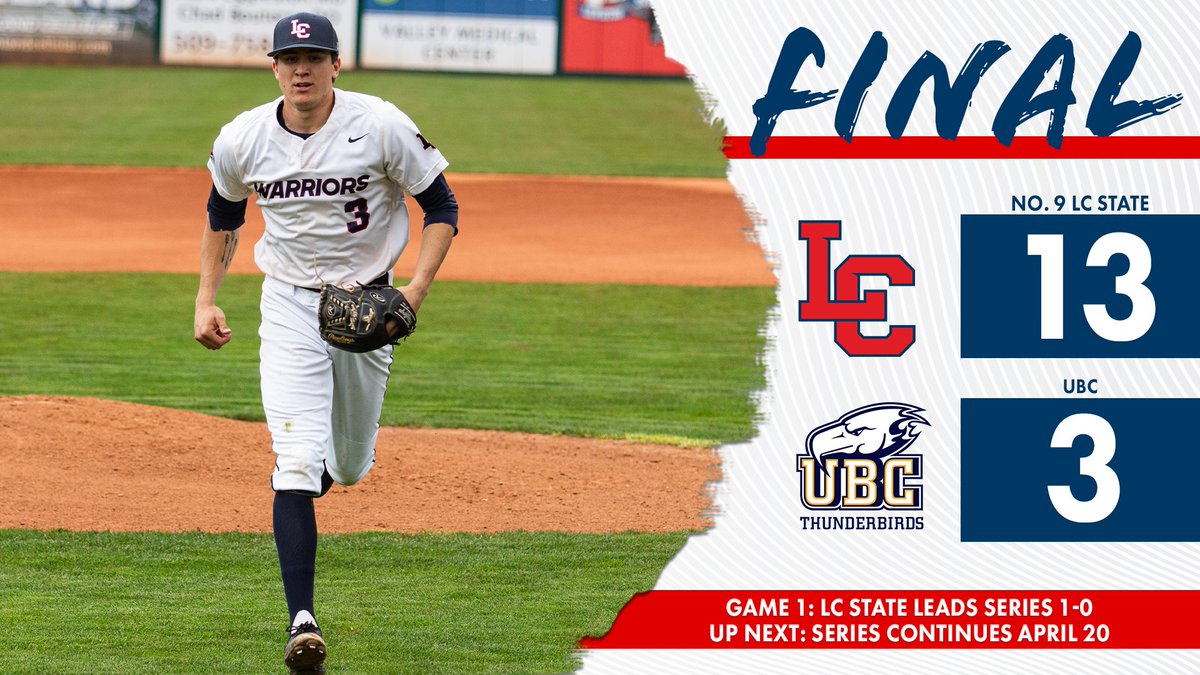 George Goes the Distance, Cabrera Homers Twice in Win at UBC
lcwarriors.com/news/2024/4/19…