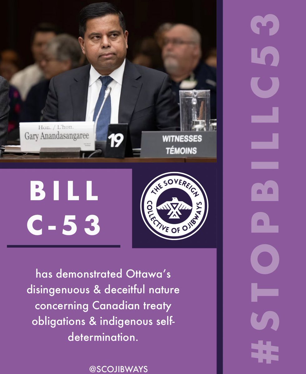 ⚠️ — #BillC53 has demonstrated Ottawa’s disingenuous and deceitful nature concerning Canadian treaty obligations & indigenous self-determination.