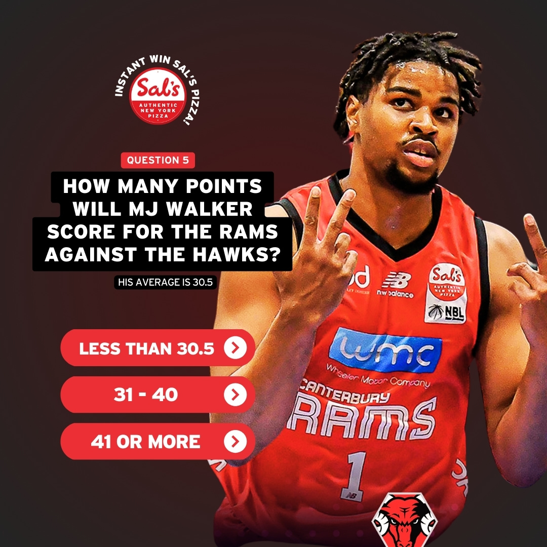 Can MJ Walker step outshoot his average 30.5?

Make your pick 
➡️ mixnpik.com/nznbl/nblhawca…

The winner gets Sal's Pizza at fulltime🍕#salsnbl #pizzapredictor