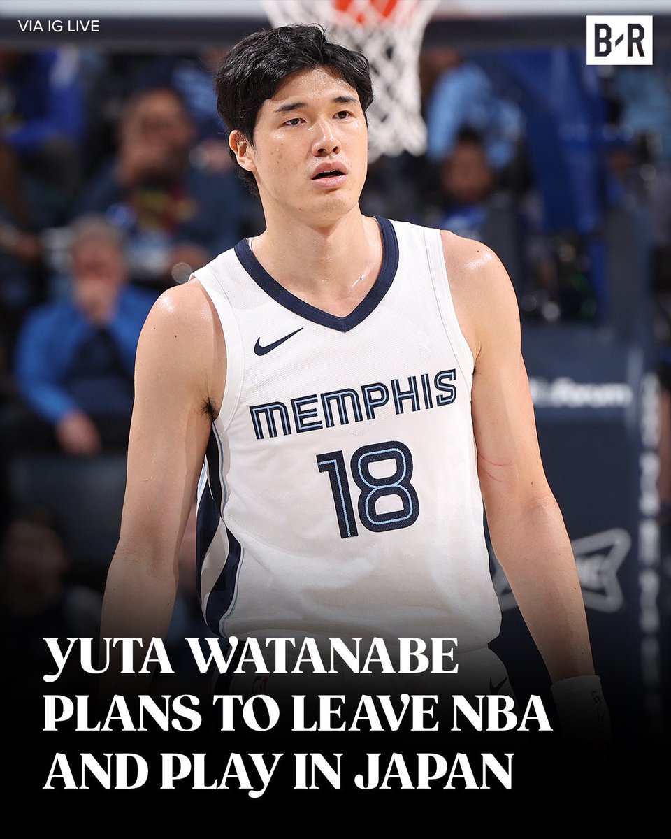 Yuta Watanabe announces on IG live that he plans to deny his player option with the Grizzlies and go play in Japan for the 2024-25 season, ending his 6-year NBA career 🫡 (via @wacchi1013)
