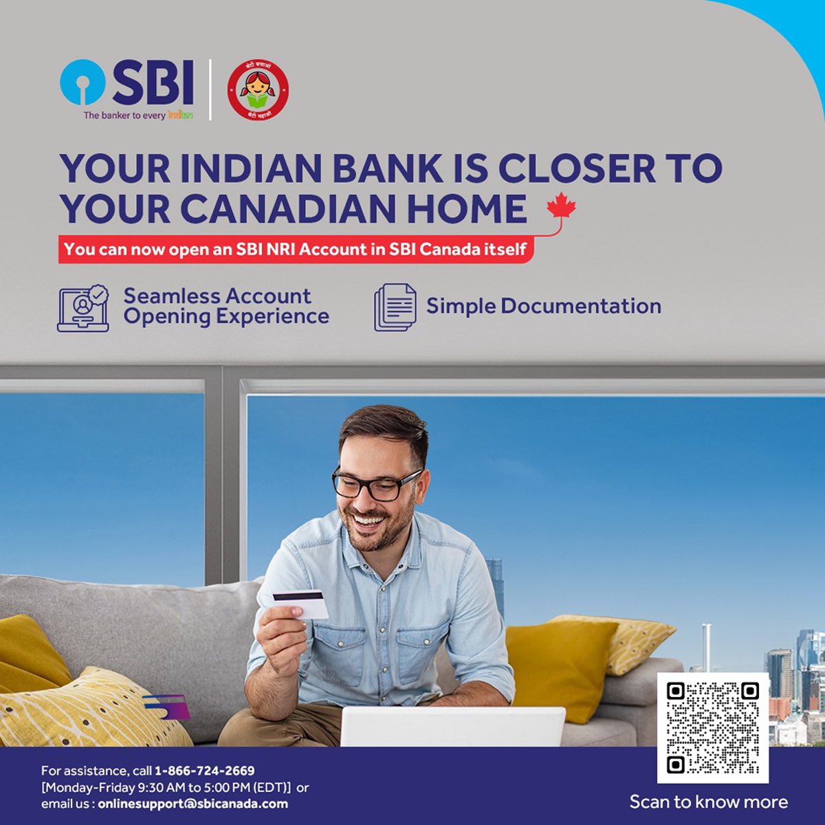 Bringing the essence of Indian banking, to your Canadian lifestyle. Experience a seamless banking experience with SBI Canada. To know more visit: ca.statebank #SBI #TheBankerToEveryIndian #SBICanada