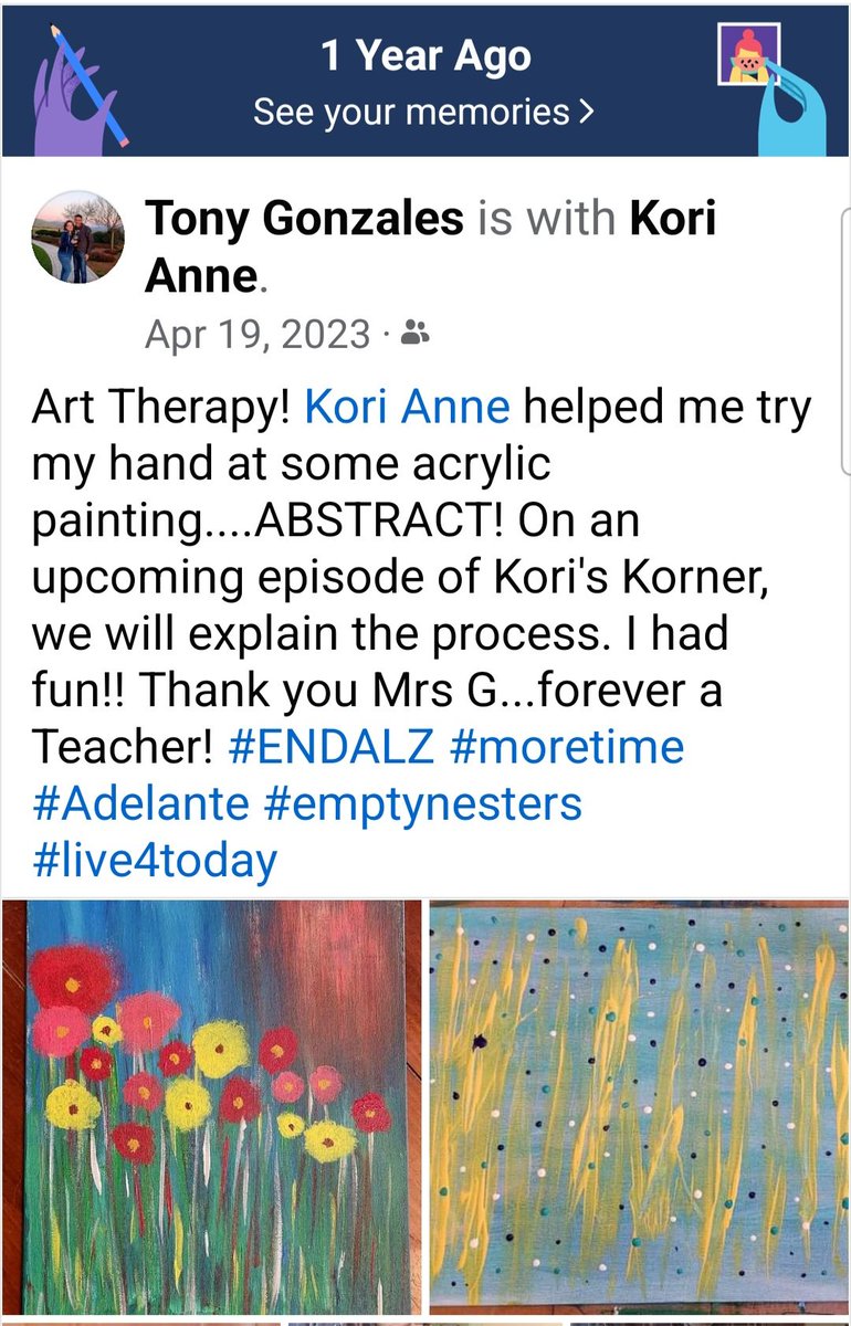 WOW!! I am amazed at how life for me has changed since I painted these....AMAZED! Thank you Kori Anne for opening the door into a whole new world! Trust in yourself..trust in GOD!! There are no mistakes, only happy accidents. Wishing you all good brain health! #live4today #ENDALZ