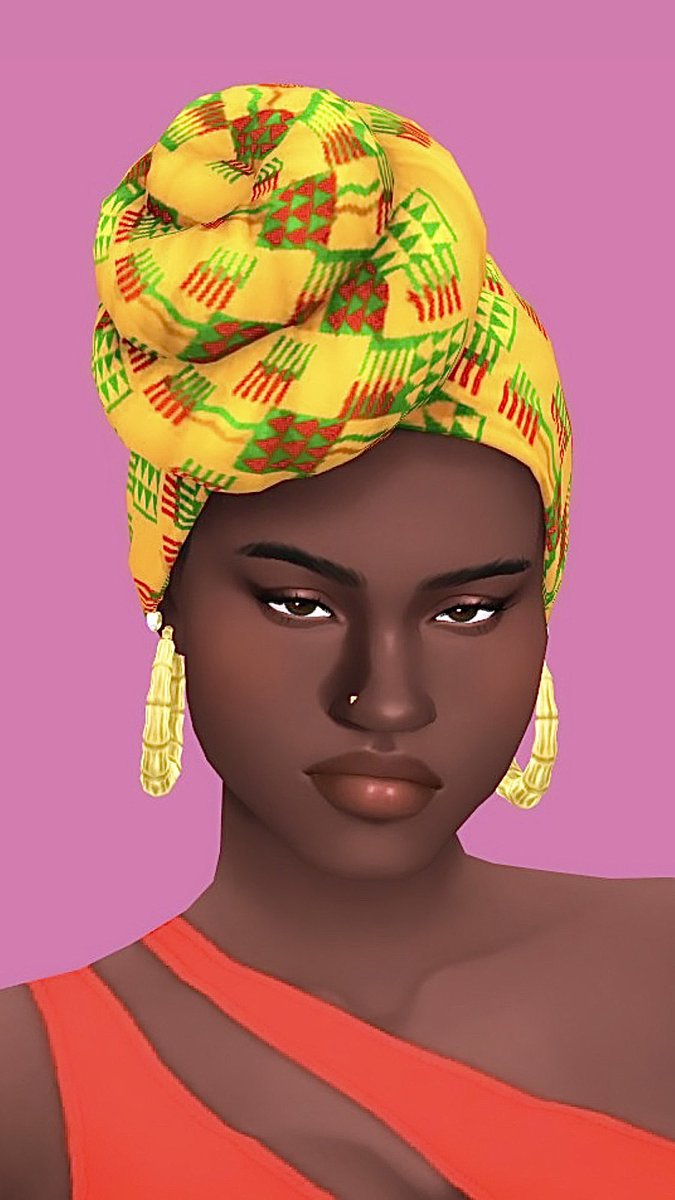 The Head Wrap we got with #UrbanHomageKit is just soo Beautiful and can i say Mikkys COUSIN😍💖🔥 #ShowUsYourSims