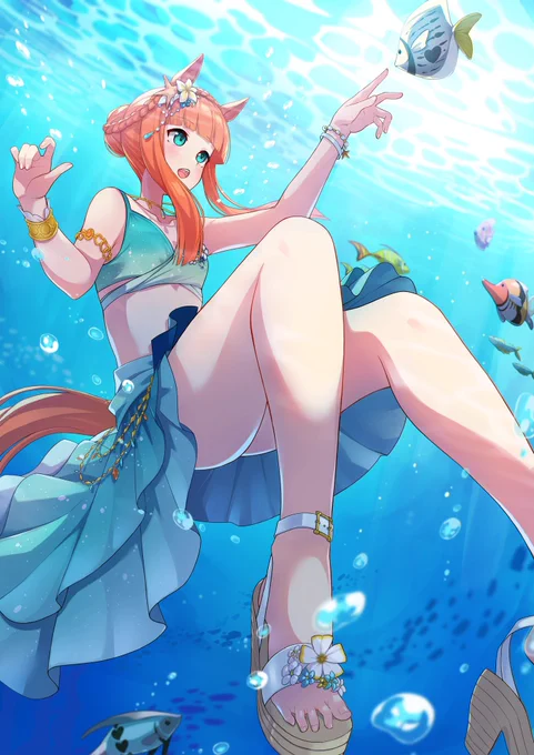 夏にはまだ早いけど水着スズカ描きました#ウマ娘 #サイレンススズカ 