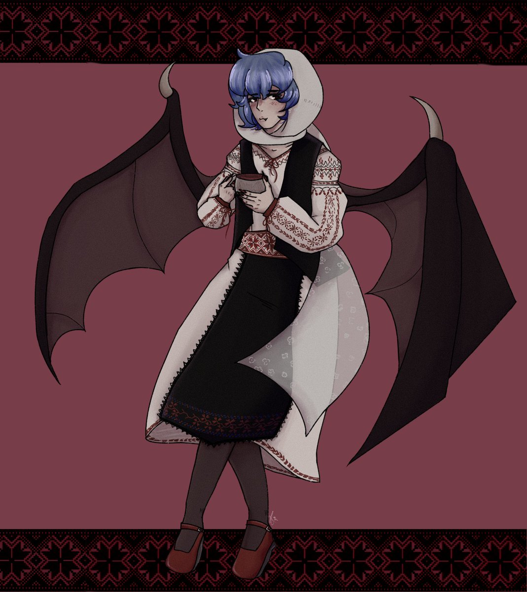 romania in traditional remilia clothes 🦇🇷🇴

#東方project #レミリア・スカーレット