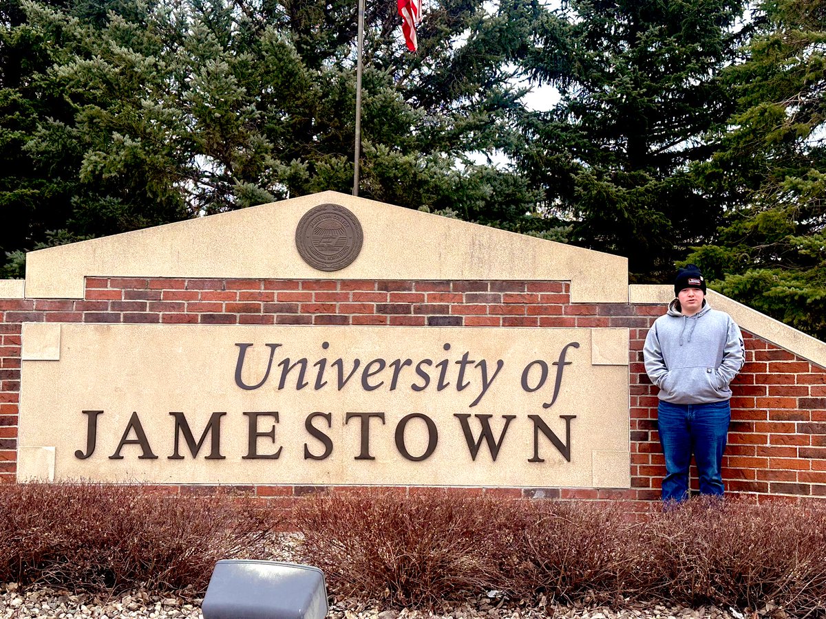 Thank you @CoachZim_UJ and @MattChauvin19 for a great visit day today at University of Jamestown. Can’t wait to be back here soon.