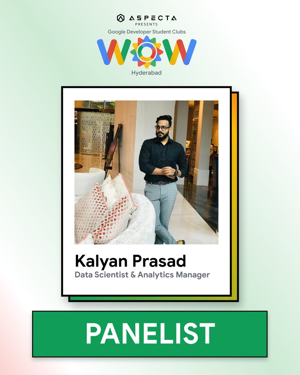 Announcing our next panelists at the table! @itskpflow, a seasoned Data Scientist & Mentor at Great Learning. With a robust background in data and mentorship, Kalyan brings a unique blend of practical expertise and mentorship insights to the table. #tech #DataScience