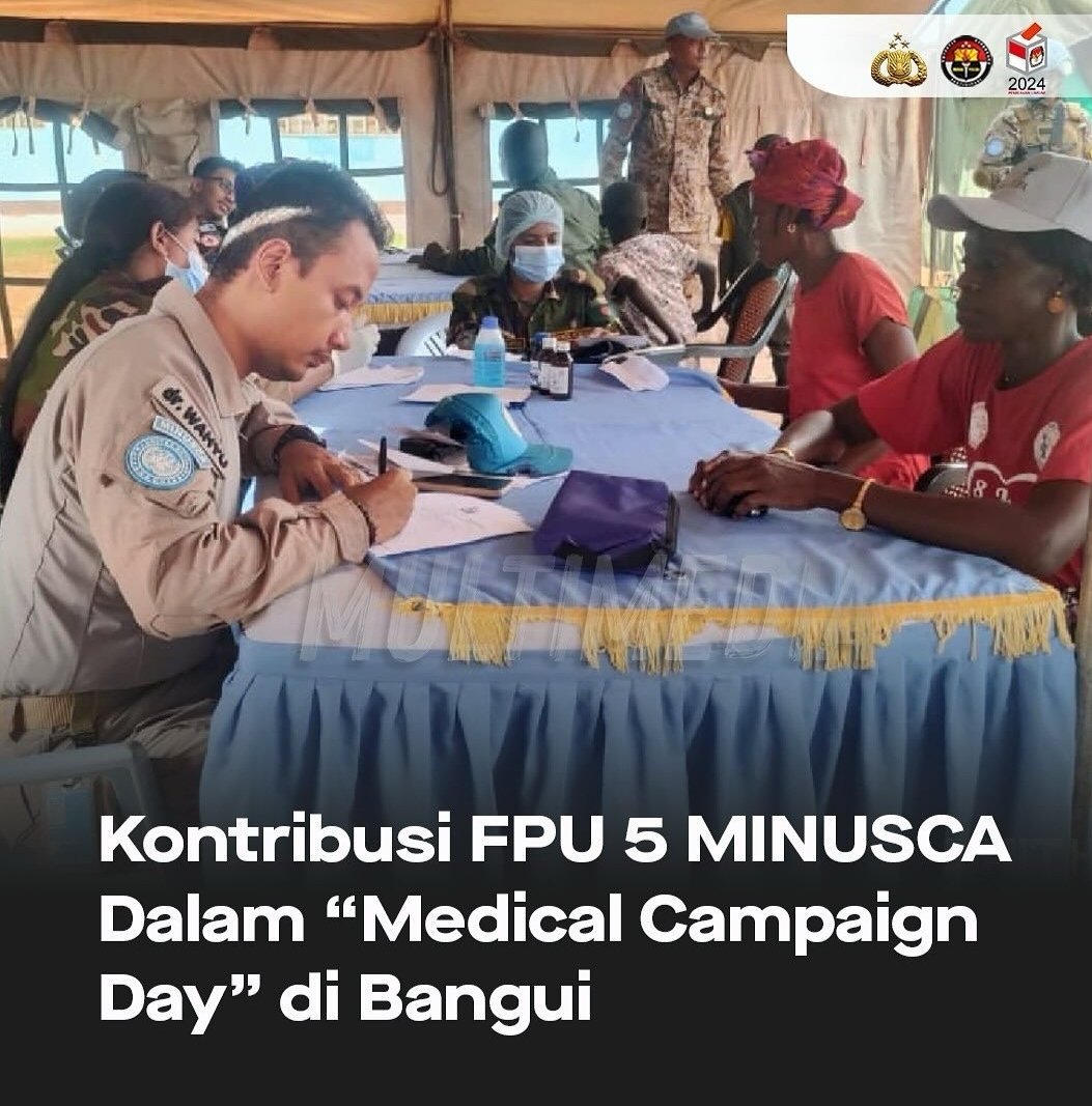 Kontribusi FPU 5 MINUSCA dalam 'medical campaign day' di Bangui