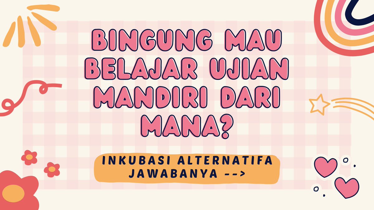 grcealyn's tweet image. Halo teman-teman 🙌🏻 
Ujian mandiri sebentar lagi nih tapi masih bingung mau mulai belajar dari mana? 
Alternatifa nyiapin program Inkubasi nih buat bantu kalian belajar ujian mandiri🤗
#studytwt #studyacc #simakUI #utulUGM #ui #ugm #itb