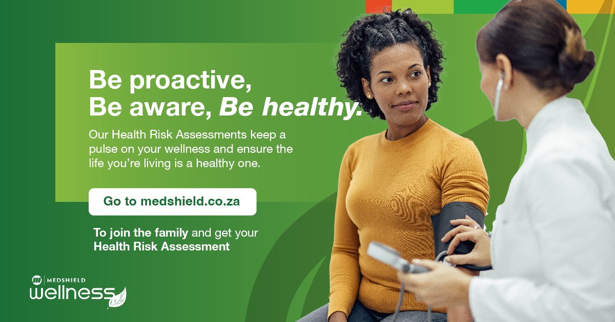 Elevate your health with Medshield's wellness offerings. Benefit from vital health risk assessments & screenings to keep you thriving. Prevention is your winning strategy! #MedshieldSA #Wellness #medicalaid #Healthcare #MedshieldWellness