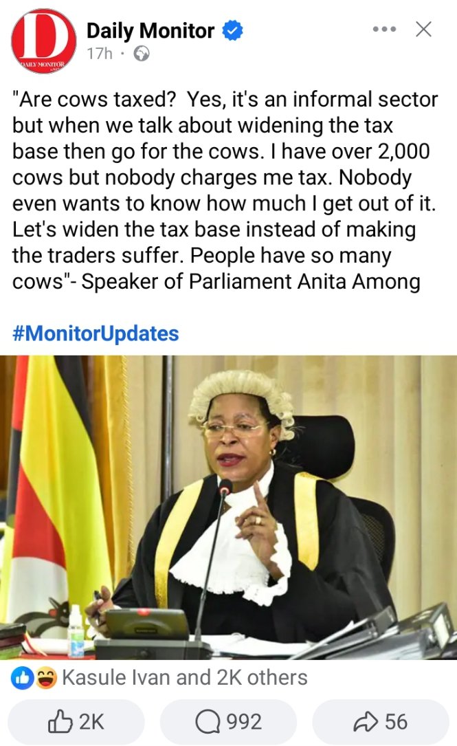 Over to you Dr. @SarahBireete 😊 Anyway, from a cultural anthropological perspective, you can appreciate the power of socialisation. @AnitahAmong is an Atesot who like Iteso of old values cattle as wealth. And saving in  livestock. Now should savings be taxed? Don't tax our cows!
