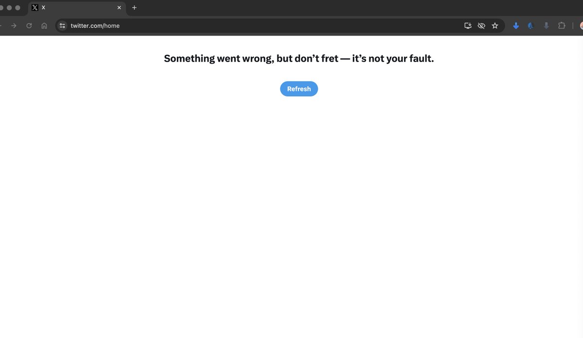 theapril29th's tweet photo. TWITTER or @x is DOWN  #xdown #downx @elonmusk https://t.co/TfgIxlPjrK
