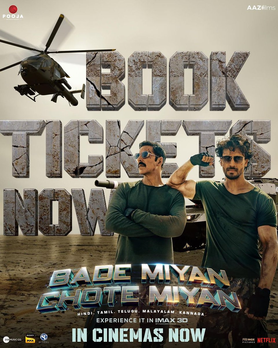 Don't miss out on #BadeMiyanChoteMiyan starring #AkshayKumar #TigerShroff & #PrithvirajSukumaran in action this weekend! Book your tickets now by visiting NovoCinemas.com or the Novo App. #Movies #Cinema #AGreatTimeOut