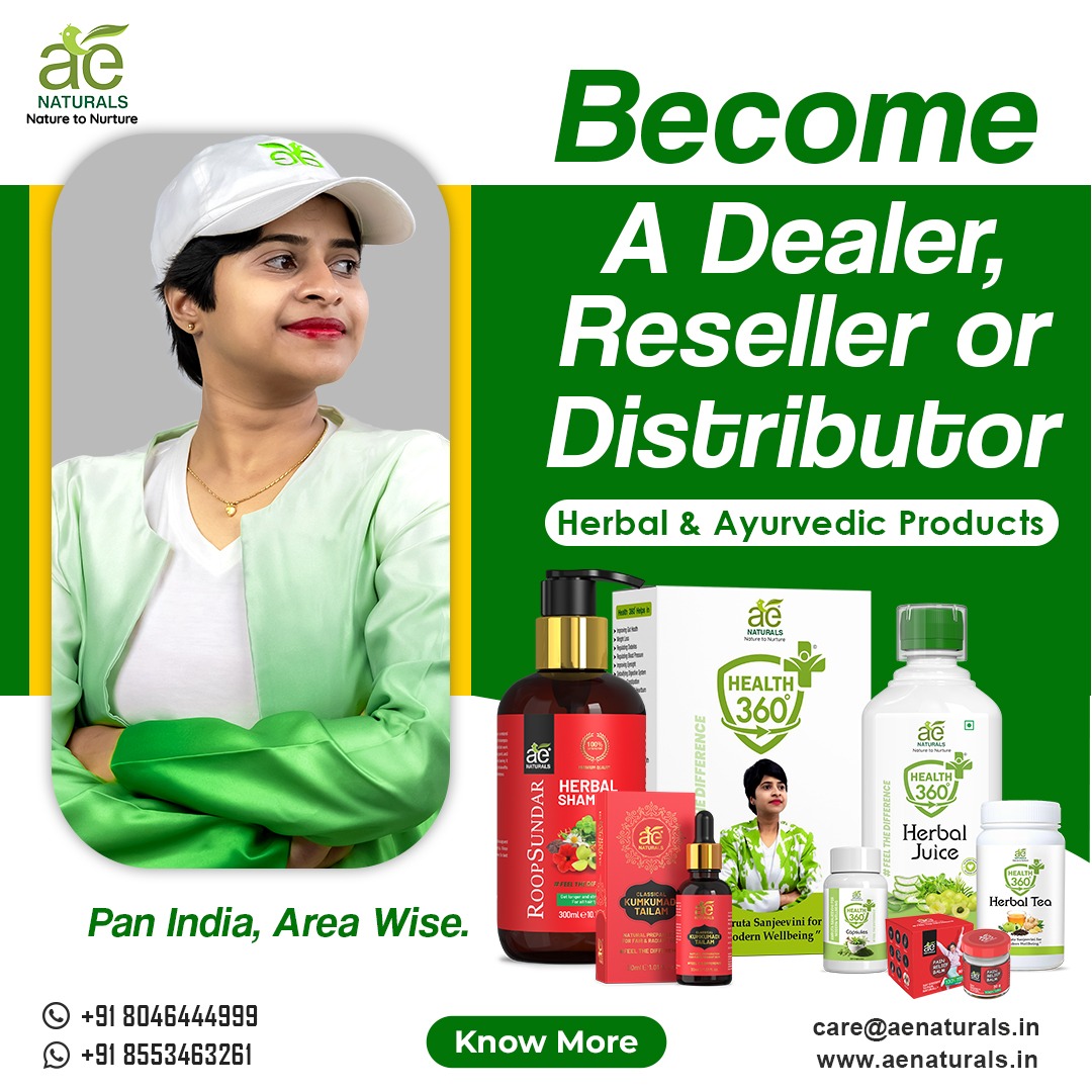 Join our network of dealers, distributors, and resellers across India!

📞 Call us at +91 8046444999 or,
🤳 WhatsApp us at +91 8553463261 

📧 For inquiries, email us at care@aenaturals.in or,
visit our website aenaturals.in for more information. 
.
.
#AENaturals #AE