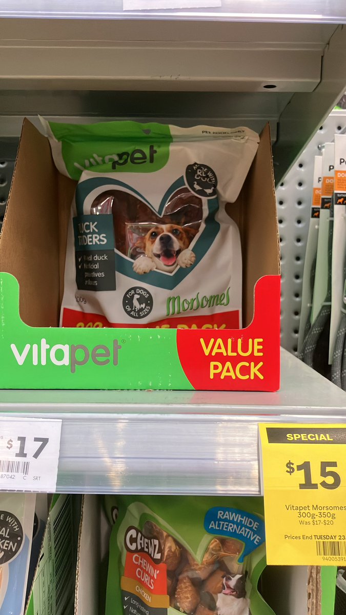 These packets last me months for bait in rat/stoat traps - dehydrated so last pretty well even in our humidity <a href="/PredatorFreeNZ/">Predator Free New Zealand Trust</a>