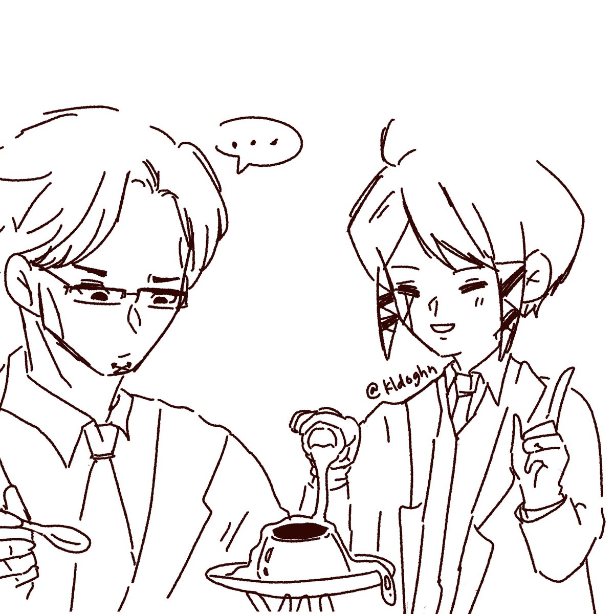 shrimpsnugget's tweet photo. The 🍮 🍯 battle
#kaldo #epidem
#マッシュルFA https://t.co/pd3p8kuOao
