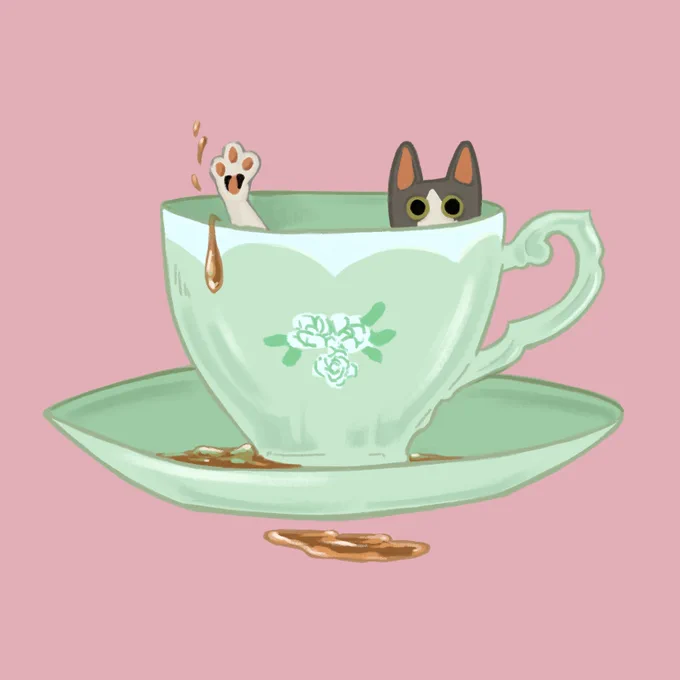 It's always time for a catnip tea party  