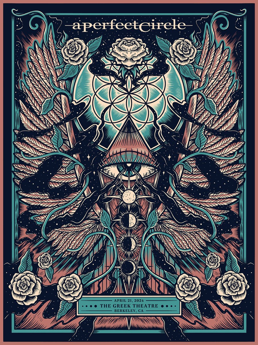 Tonight's poster for Berkeley, CA is designed by @samdunn. A limited number of 18”x 24” silkscreen posters will be available at the merch booth. Check out more of Sam Dunn’s work at sam-dunn.com.