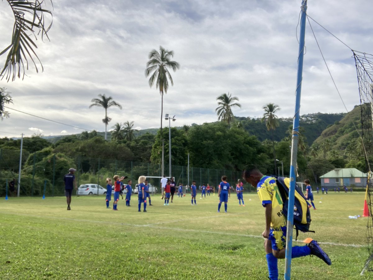 Le stade le plus vert de l'île, niché sous les cocotiers 🌴⚽️ Un havre de paix pour le #football en pleine nature. #VertFoot