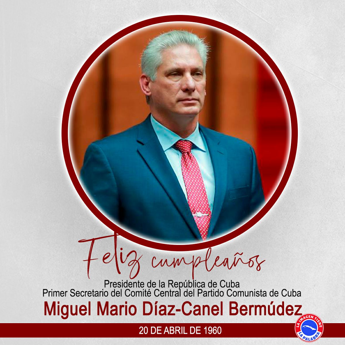 ¡Feliz cumpleaños Presidente Miguel Díaz-Canel! 🎉🎂 En este día especial queremos enviarle nuestros mejores deseos y felicitaciones. ¡Gracias por su dedicación y compromiso con nuestro país! ¡Felicidades, Presidente! #YoSigoAmiPresidente #ArtemisaJuntosSomosMás