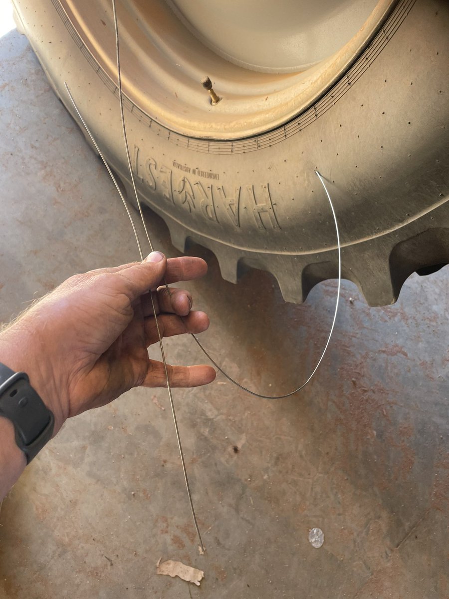 One of those Never seen that before moments when the wire comes out of the tyre…