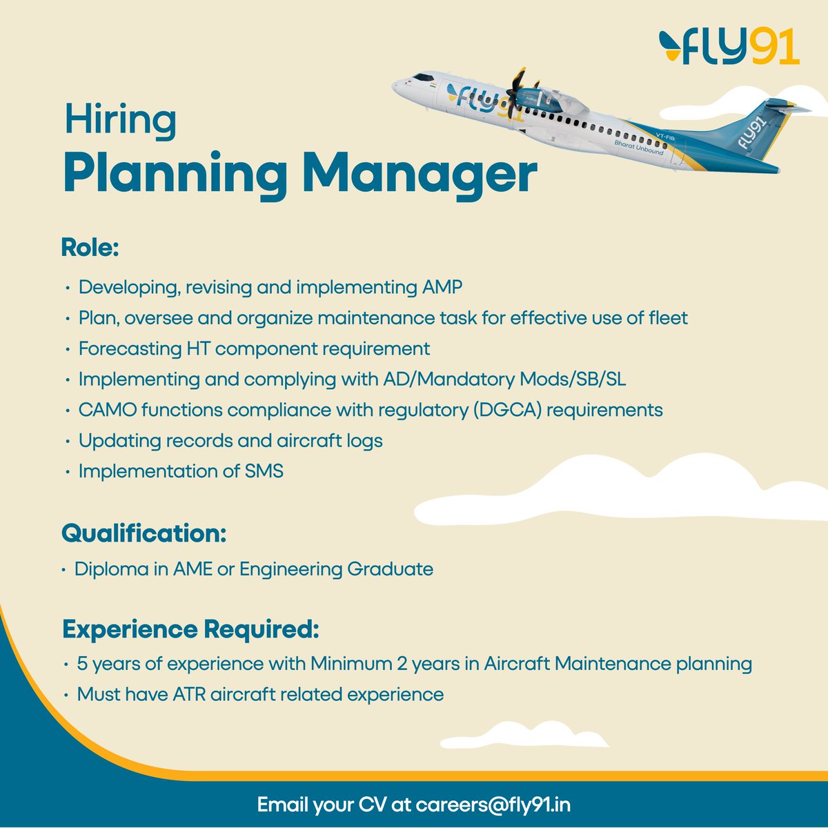 It’s not just another job at FLY91. It’s an opportunity to collaborate with innovative minds & make your dreams take flight🛫 Don’t miss this out as our folks in engineering are preparing for an exciting take off & feel free to tag someone whom you feel fits the bill🙂 #hiring