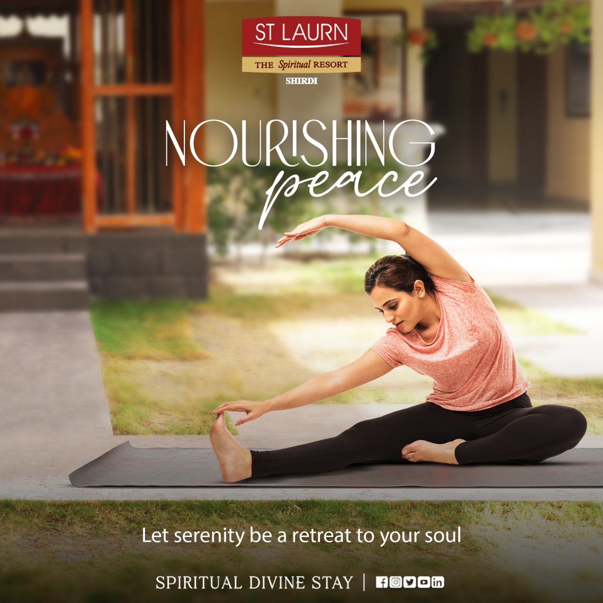Let serenity embrace your soul at St Laurn - Shirdi 🌟 #SoulRetreat #SerenitySeekers #StLaurnShirdi #TranquilEscapes #DivineJourney #SpiritualGetaway #PeacefulMoments #TravelBliss

check in at St Laurn - The Spiritual Resort, Shirdi.
Phone: 8484085123 / 02423 255950