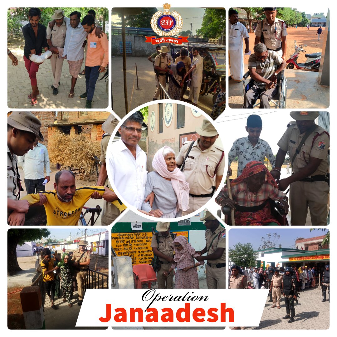 In a powerful display of #CivicDuty, #RPSF personnel emerged as true champions of #democracy, lending a helping hand to elderly citizens to exercise their #RightToVote in the opening phase of #Election2024. 
#OperationJanaadesh #ChunavKaParv #DeshKaGarv @rpsfhq @RailMinIndia