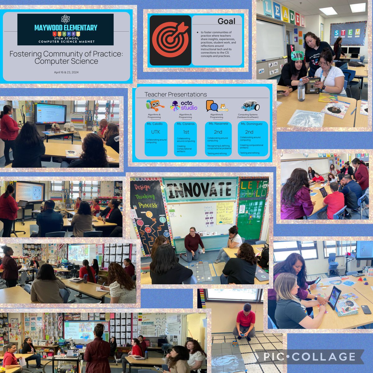 .@MaywoodLEADERS teachers build a community of practice by sharing insights, experiences, practices, student work, and reflections around instructional tech and its connections to the K12 CS concepts and practices. #CS4LAUSD @ITI_LAUSD @LASchoolsEast