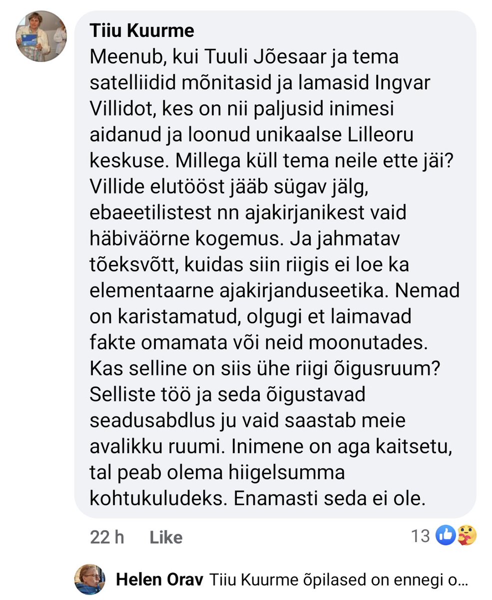 Villido elutöö jäljed ongi probleem, aga kui Ülikooli staažikas õppejõud ja kasvatusteadlane ei saa sellest aru, siis see selgitab palju, miks see pagana uhhuundus meil nii laialt on levinud ja tänaseks juba reaalselt ka paljusid inimesi kahjustanud.