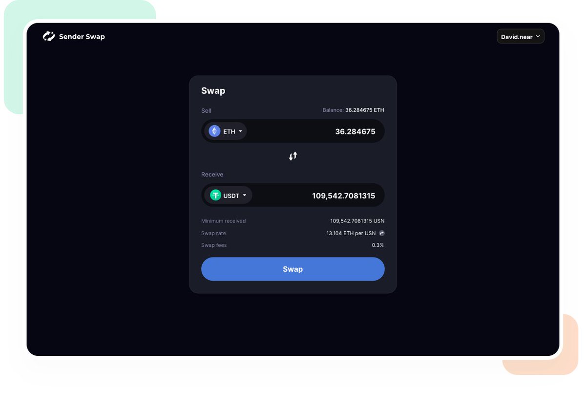 usaa666's tweet photo. trading with Sender Swap, where AMM and orderbook merge to offer users a seamless transactional journey.
Complete transactions directly within the wallet's built-in SWAP feature, eliminating connection risks and authorized signature concerns.
Hoping for rewards @SenderLabs https://t.co/XZfGwhezbM