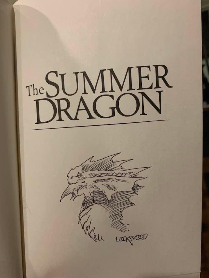 I have an original dragon sketch by the great @ToddLockwoodArt in my Todd Lockwood book. He’s a fantasy art painting legend and we were booth neighbors at the San Diego Comic-Con for a few years. Great guy 😊🖤