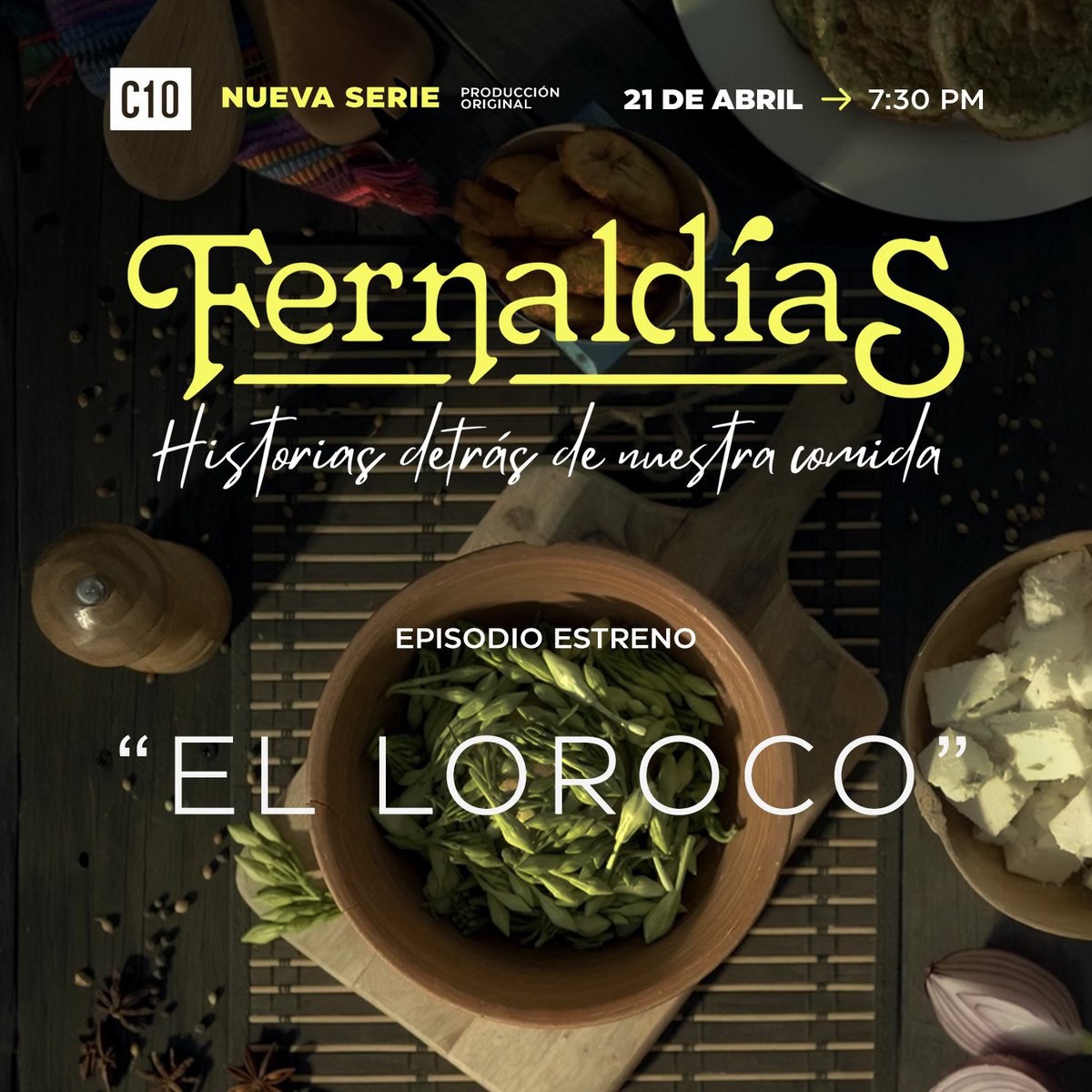 Canal10Sv's tweet photo. ¿Conoces el ingrediente aliado de la cocina salvadoreña? Este domingo en Fernaldías te contamos la historia detrás del Loroco, este alimento esencial que ha conquistado diferentes platillos. 👌🏼🥙

Te esperamos a las 7:30 p.m. por nuestra señal y Facebook Live. 📺🔴 https://t.co/C5WJAAYAf3