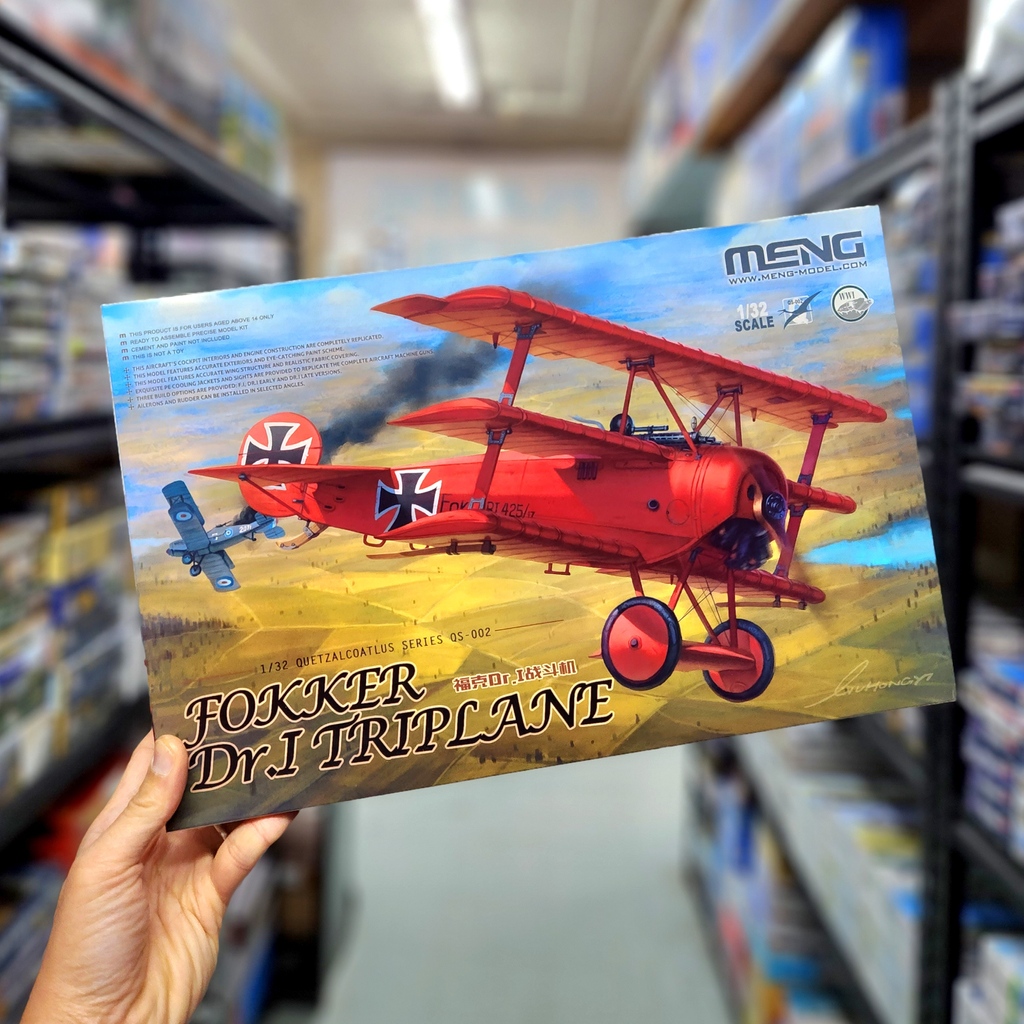 This 1/32 scale masterpiece by Meng showcases the classic lines and vibrant 'Red Baron' color scheme of one of history's most iconic fighter aircrafts. Ready to build a piece of aviation history? tinyurl.com/musrbu6f #ModelKit #FokkerDrITriplane #RedBaron #MENGModels