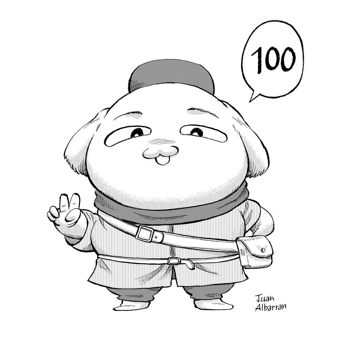 As a former assistant of Sato sensei’s, I felt I had to draw something as well. Congratulations <a href="/reu_reu_/">左藤真通</a> on reaching 100 chapters!! 🎉🎉