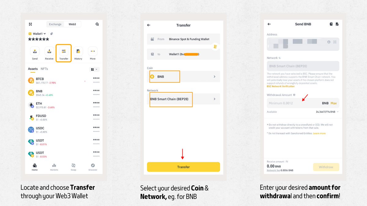 bouncebit's tweet photo. 2/Web3 Quests on BounceBit⏬
 
While more details are yet to be revealed, here’s what you’ll need

1⃣BNB for gas fees

How to transfer BNB to your Web3 Wallet🔽 https://t.co/5GQAPWe87H