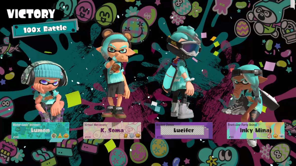 LuciferDullStar's tweet photo. its been a while since i won 100x battles #Splatoon3 #NintendoSwitch https://t.co/nvbS1dYK3J