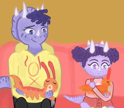HeliosHarbour's tweet photo. Trish's little sister now has her own little Mango!!
#GoodbyeVolcanoHigh #GVH #fanart https://t.co/FgP3ywGWW5