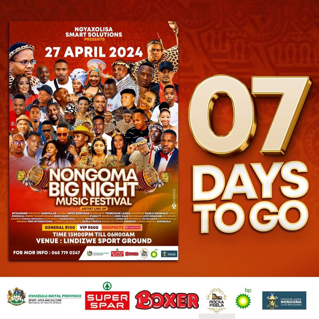 Only a few days left before umcimbi omkhuuuuulu olaphaya kwaNongoma Lindizwe Sport Ground... 27 April 2024 tickets 🎟 selling fast Gen R100 VIP R500 @bingelelam @mrozawangempel @Zimiphib1 @Nongoma_FM @Nqubekondlela @RealBPGarage @MhleliToffolux siqala ngo 13:00 kozekuse!!!!