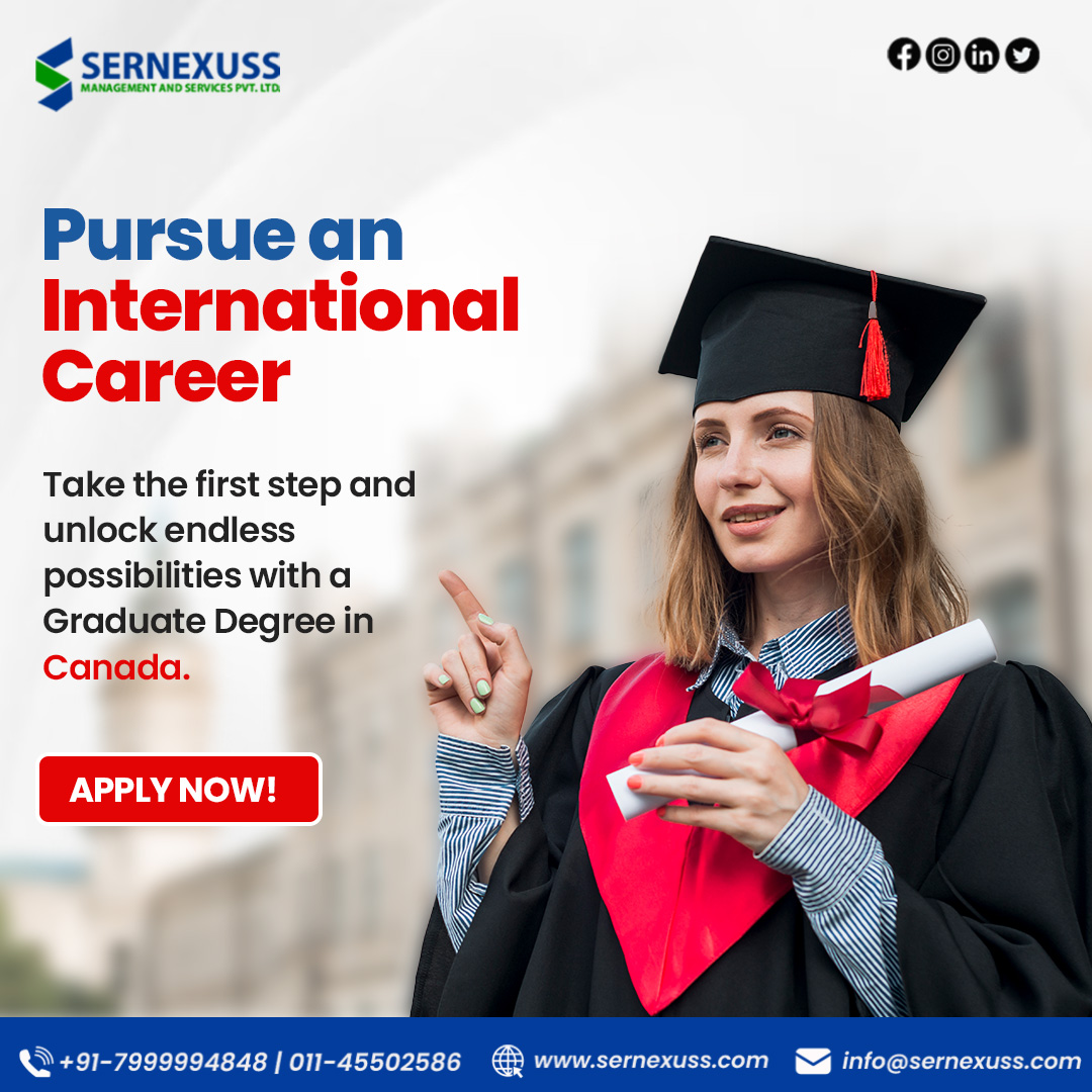 Take a step toward your educational journey abroad with Sernexuss. Connect now!

For more information call us at +91 7999994848 or drop an email to us at info@sernexuss.com
You can also chat with our experts: bit.ly/3YFARfD

#studyvisa #studyincanada #canada #sernexuss