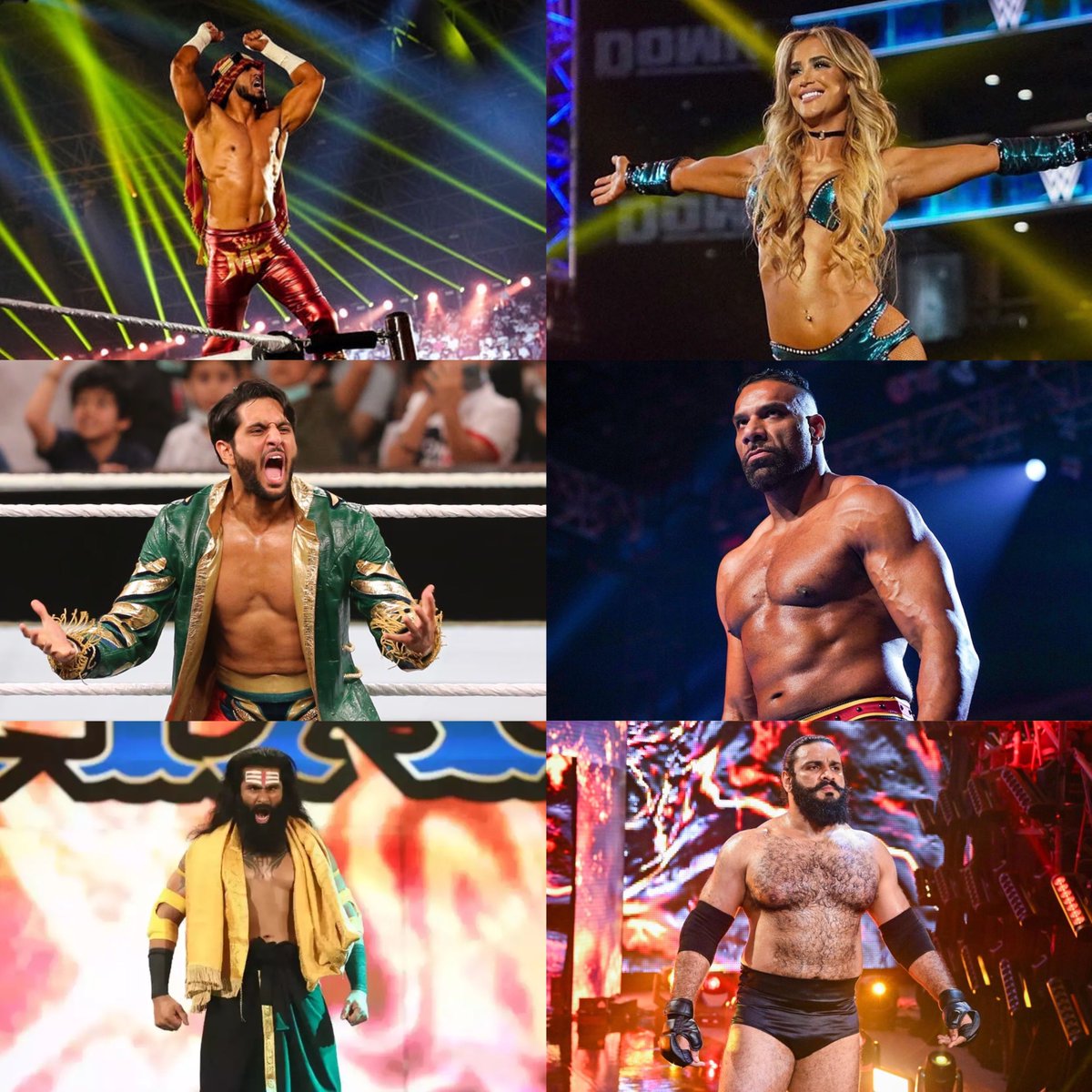 In less than a year WWE has released all Indian talent (all at once) and all Arab talent besides Sami Zayn (all at once). 

September 2023 
- Mustafa Ali 
- Aliyah
- Mansoor

April 2024
- Jinder Mahal
- Veer 
- Sanga 

Is this not crazy to y’all?? 
#SmackDown #WWERAW