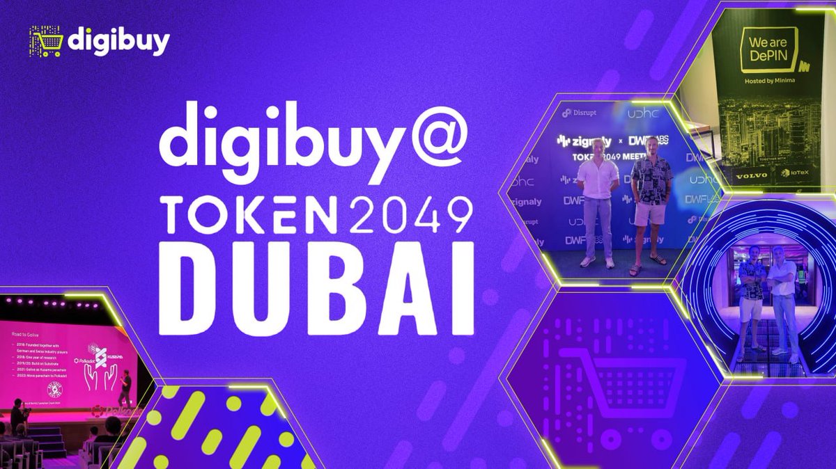 🤘 Another successful day of the Token2049 passed! 🥳 We went to the Polkadot Pulse, We Are Depin and the Zignaly - token meetup! 🚀 digibuy is on the forefront of web3 development! #TOKEN2049CryptoFest #Dubai #digibuy