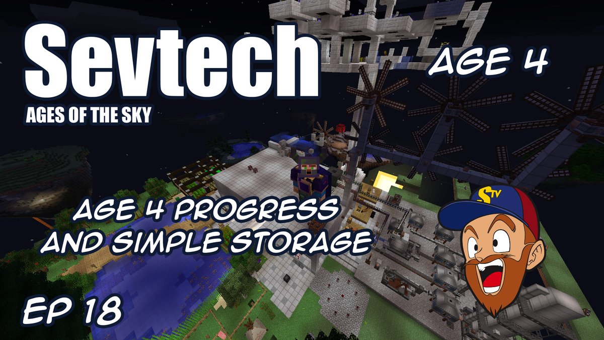 Age 4 progress! More modded #minecraft Sevtech: Ages of the Sky. youtube.com/live/DBnEku9QO…