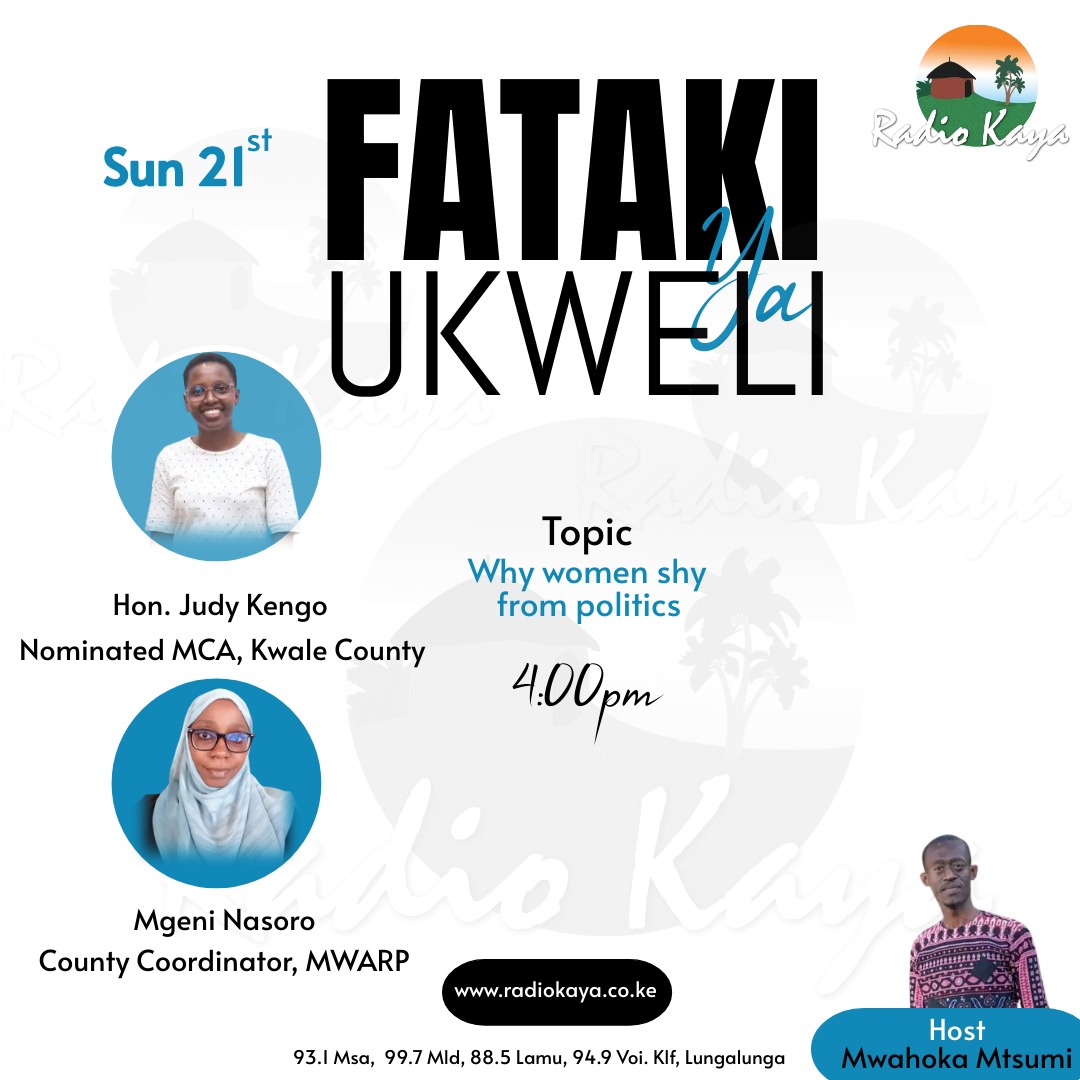 SheWolf (@mgeninass) on Twitter photo Tukutane <a href="/RadioKaya/">Radio Kaya</a> tukiwa na mheshimiwa @judykengo tulichanganua mada kuhusu "Wanawake uongozini" <a href="/Mwarpkenya/">Muslim Women Advancement of Rights and Protection</a> <a href="/NLinKenya/">Netherlands Embassy in Kenya</a> <a href="/StepGithaiga/">Stephen Githaiga</a> <a href="/FahadChangi/">Fahad Changi</a> <a href="/Jaychappa/">James Chappa</a> <a href="/SabirJaafar/">Mohamed Jaafar</a> <a href="/mesalim_r/">Mesalim Rambo</a> <a href="/NAYAKenya/">NAYA Kenya</a> <a href="/Zubeida_A26/">Zubeida_Ali</a> Tukutane <a href="/RadioKaya/">Radio Kaya</a> tukiwa na mheshimiwa @judykengo tulichanganua mada kuhusu "Wanawake uongozini" <a href="/Mwarpkenya/">Muslim Women Advancement of Rights and Protection</a> <a href="/NLinKenya/">Netherlands Embassy in Kenya</a> <a href="/StepGithaiga/">Stephen Githaiga</a> <a href="/FahadChangi/">Fahad Changi</a> <a href="/Jaychappa/">James Chappa</a> <a href="/SabirJaafar/">Mohamed Jaafar</a> <a href="/mesalim_r/">Mesalim Rambo</a> <a href="/NAYAKenya/">NAYA Kenya</a> <a href="/Zubeida_A26/">Zubeida_Ali</a>