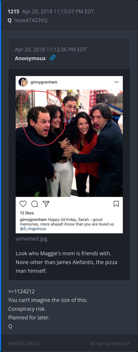 6 year Delta - Look who Maggie's mom is friends with. None other than James Alefantis, the pizza man himself. >>1124212 You can’t imagine the size of this. Conspiracy risk. Planned for later.