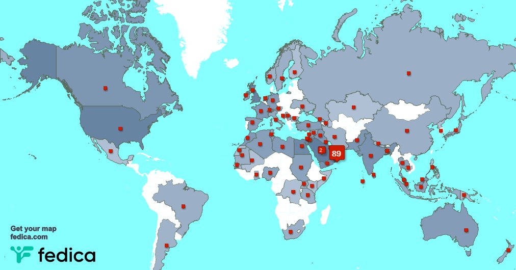 I have 7 new followers from Oman, and more last week. See fedica.com/!phytopathoman