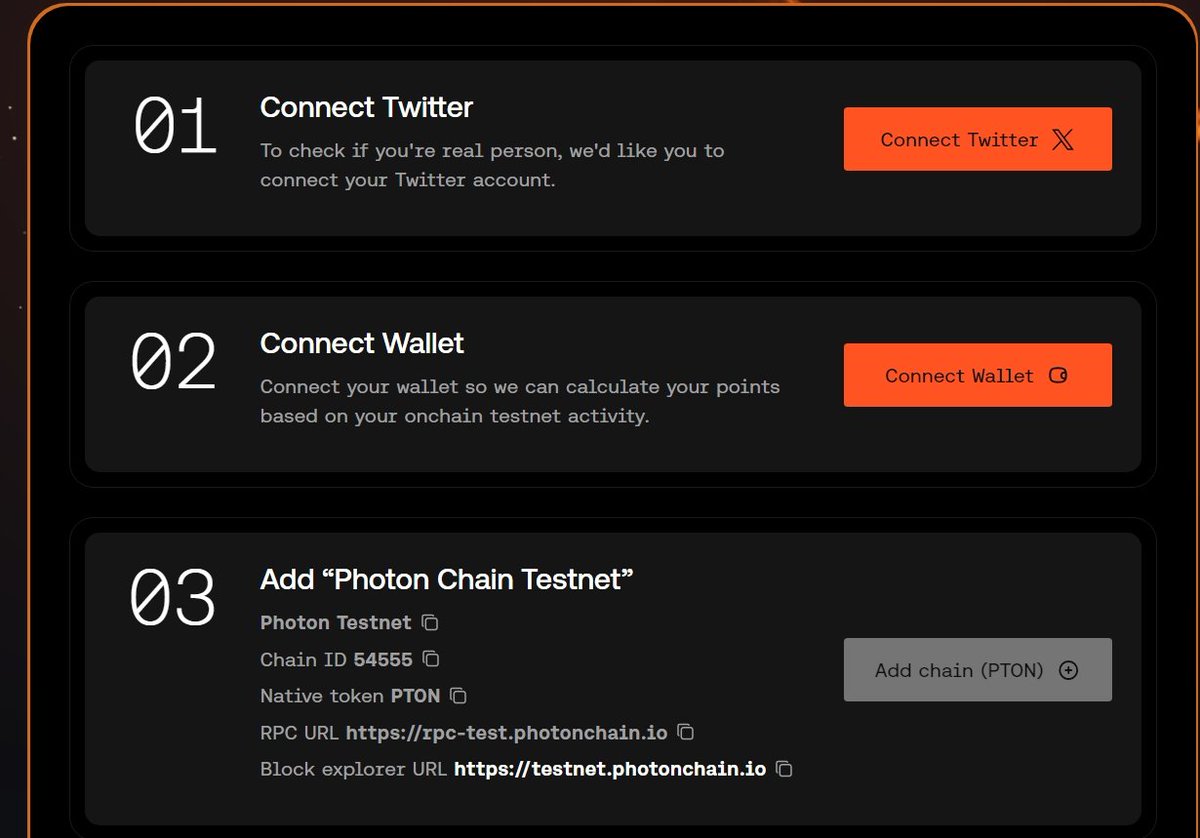 Web3HubUniverse's tweet photo. Confirmed airdrop by Photon 👩‍🌾
 Cost = $0  

Photon is a modular BTC L2 built by Satoshisync

Repost for others!
  
✅ Go to: https://t.co/O1cbW8niHz

✅ Connect X and wallet
✅ Add chain 
✅ Claim PTON
✅  Stake PTON
✅ Invite friends 
✅ Click "Obtain" and complete Galxe tasks. https://t.co/87AQeXPKkp