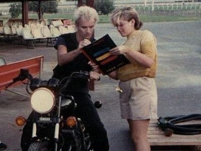 Gwen Stefani getting Sting's autograph, 1983.