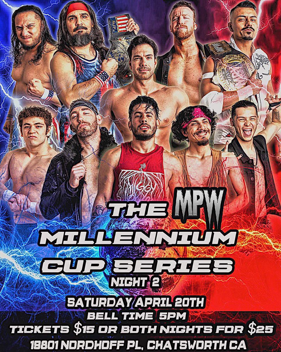 TOMORROW NIGH! Millennium Cup Series Night 2! THE FINALS 3 round 2 matches 2 title matches! Plus the Millennium Cup Final!